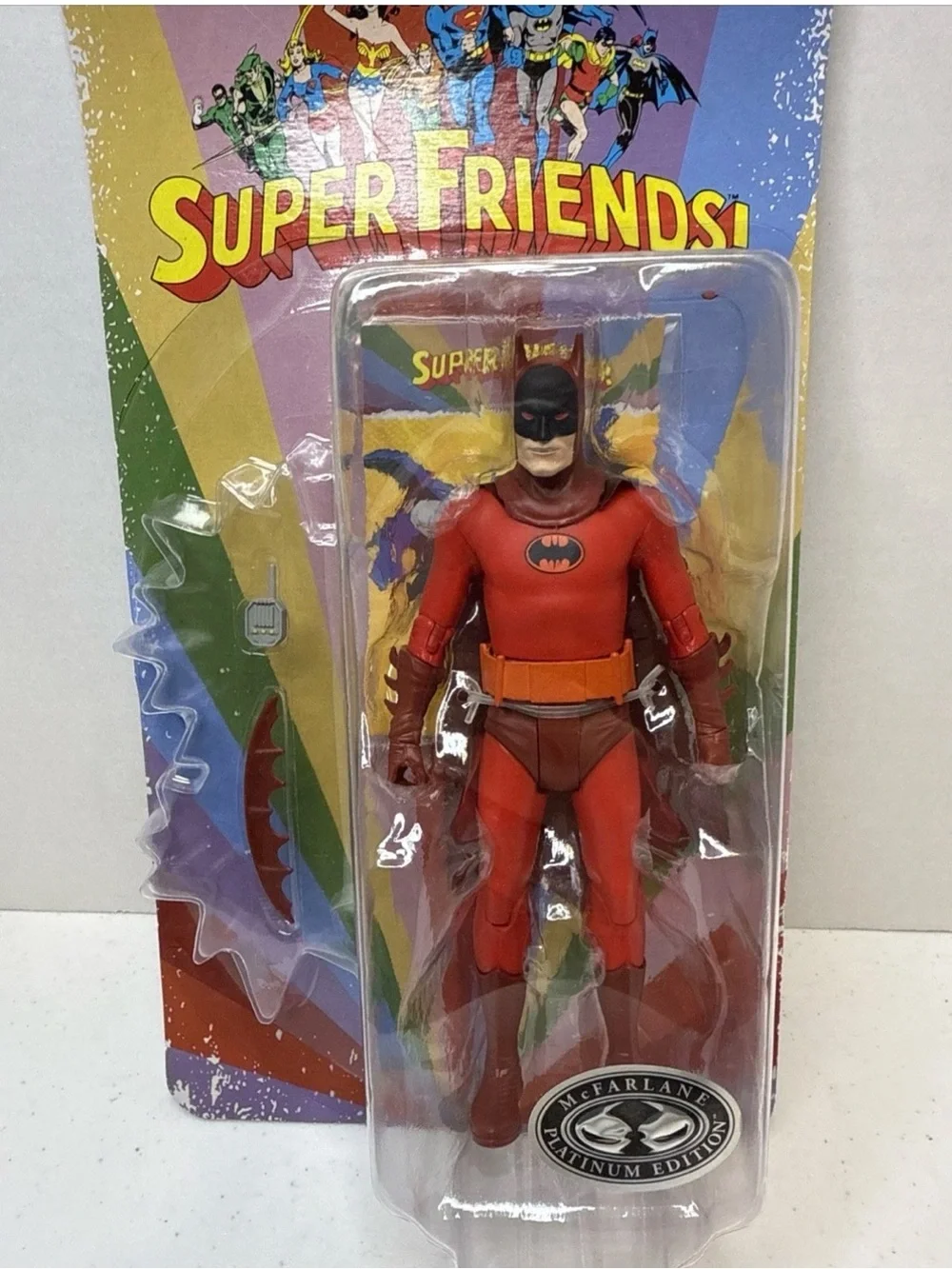 DC Super Friends Red Batman Action Figure -platinum edition